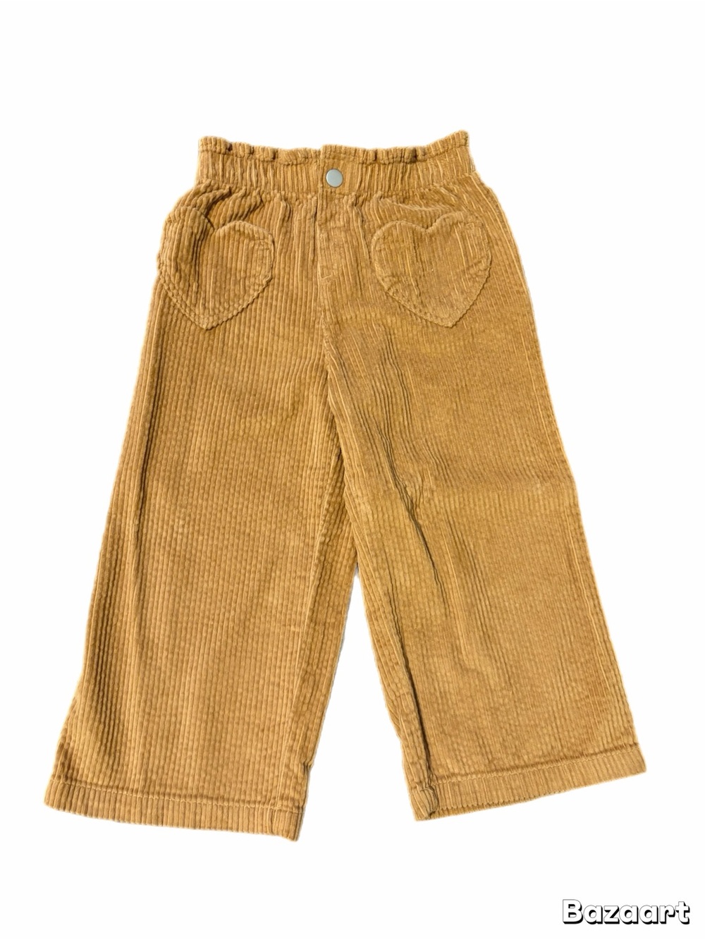 NWT Toddler Girl Corduroy Wide-Leg Pants - Mustard Gold Heart Pockets 3T